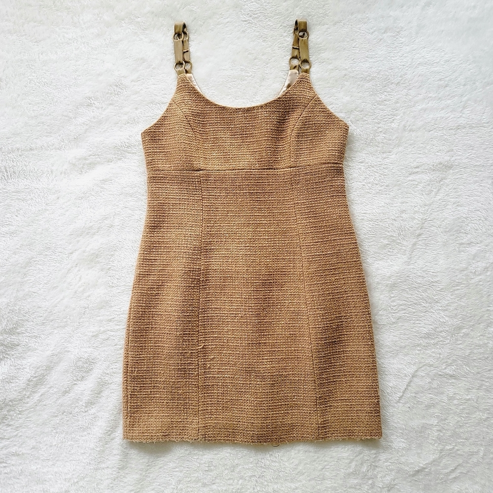 Boston Proper Tan Twill Dress